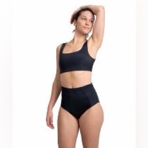 Alder Surfs UpHigh Rise Bikini Bottoms with Pockets Sz XL Black!